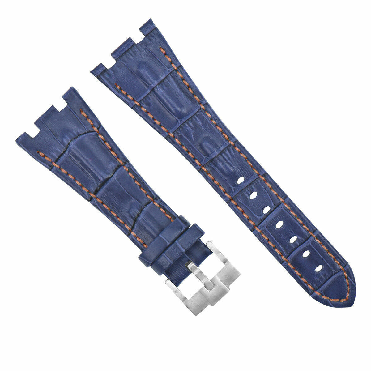 28MM LEATHER BAND STRAP FOR 42MM AUDEMARS PIGUET ROYAL OAK OFFSHORE BLUE OS