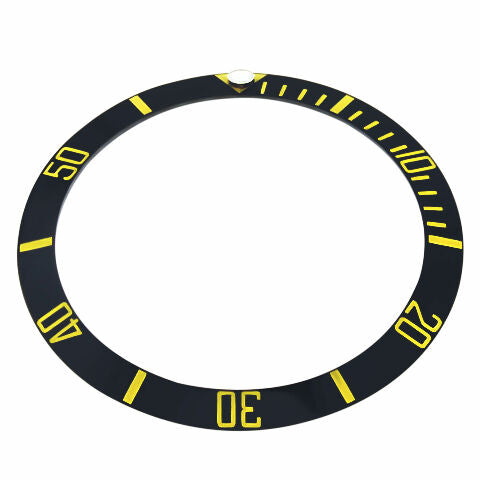 BEZEL INSERT CERAMIC FOR 40MM INVICTA 8926OB 8928 9937 PRO DIVER BLACK GOLD FONT