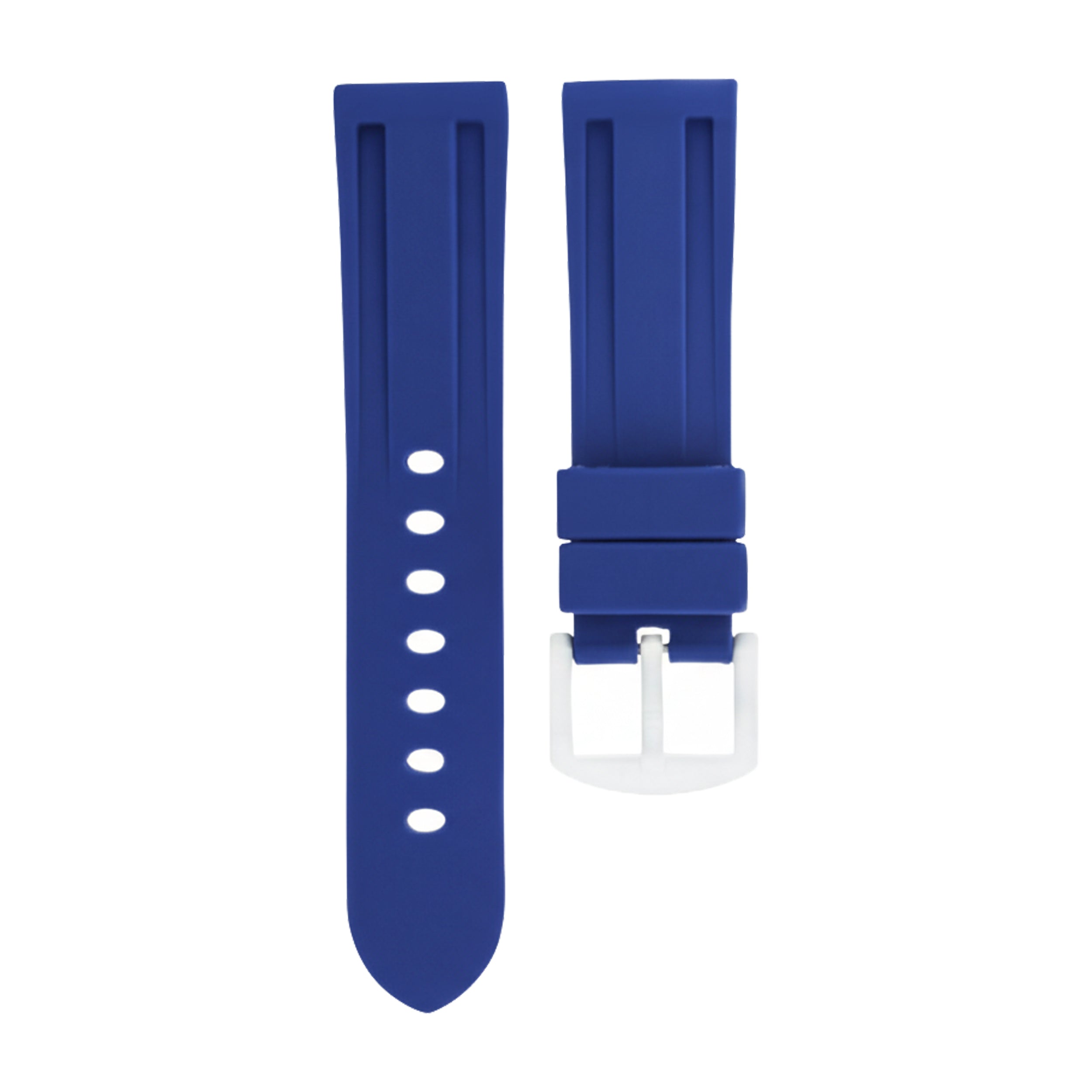 22MM RUBBER DIVER WATCH BAND FOR 40MM PANERAI LUMINOR MARINA PAM 48,49 BLUE