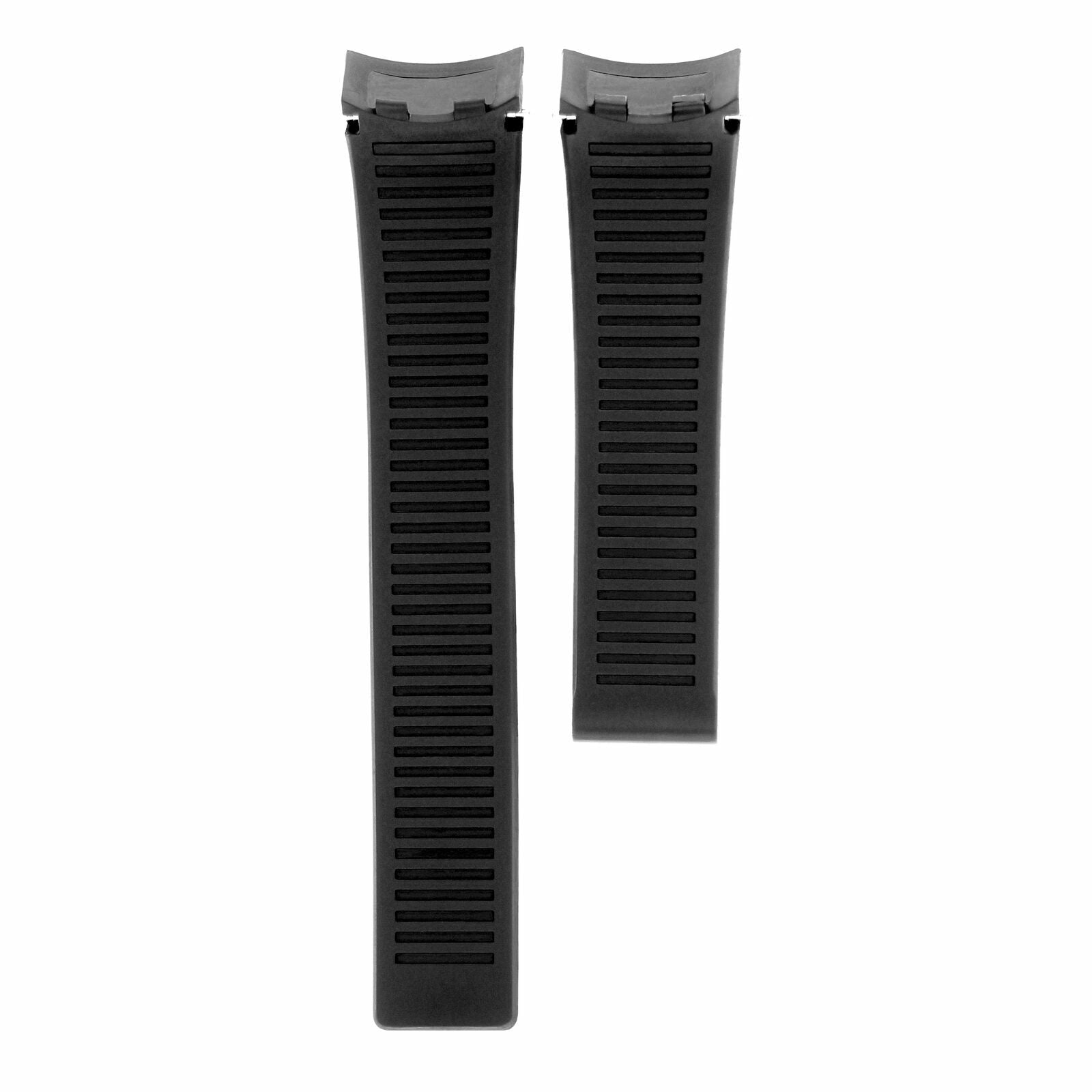 22MM RUBBER WATCH STRAP BAND BRACELET FOR TAG HEUER CARRERA MONACO + CLASP BLACK