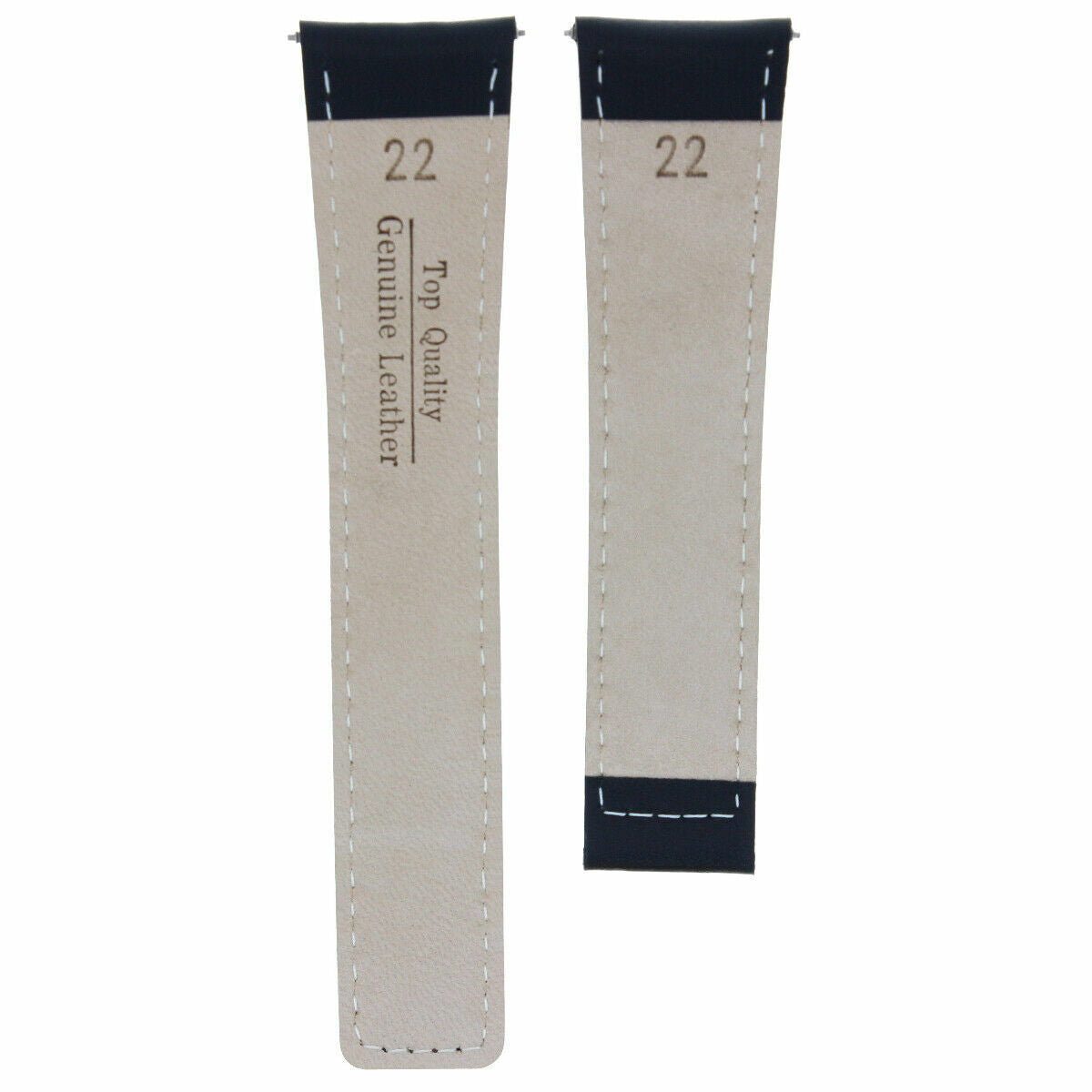 22MM LEATHER WATCH BAND SMOOTH STRAP FOR TAG HEUER CARRERA MONACO BLACK OS