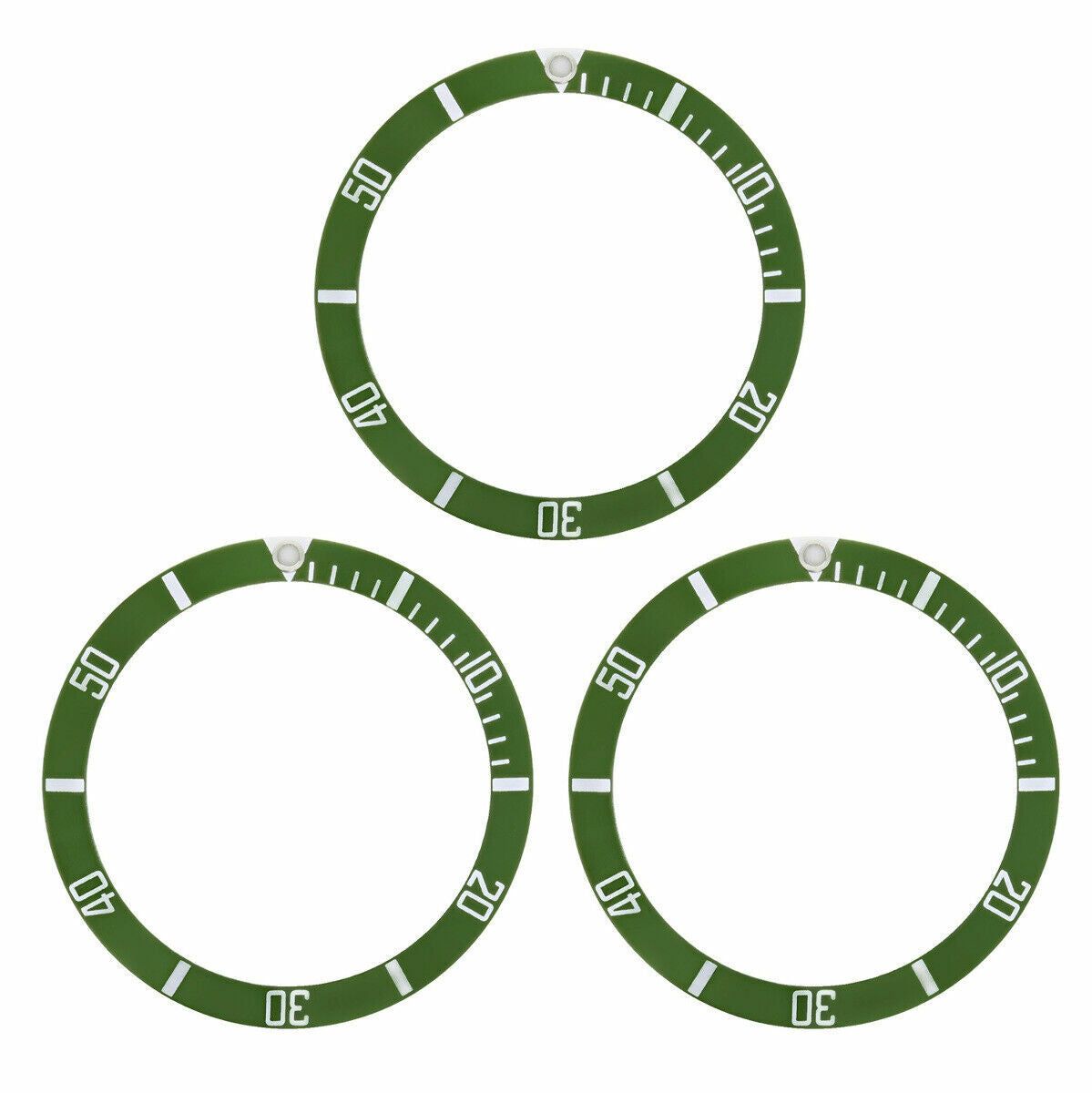 3 SUBMARINER GREEN BEZEL INSERT ALUMINUM FOR ROLEX WATCH 16610LV TOP QUALITY