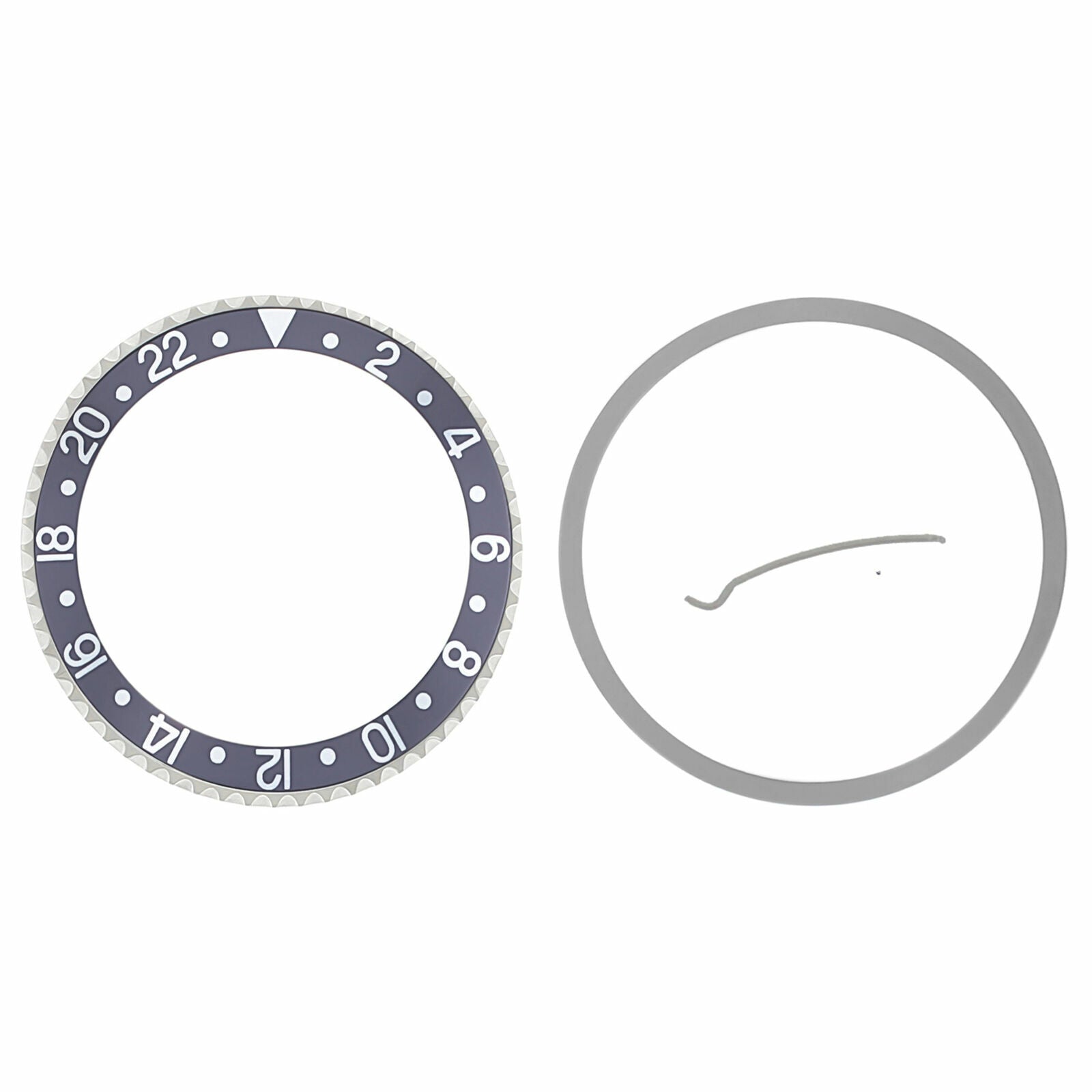 BEZEL & INSERT FOR ROLEX GMT 16700 16710 16713 16718 16760 SAPAHIRE S/STEEL GREY