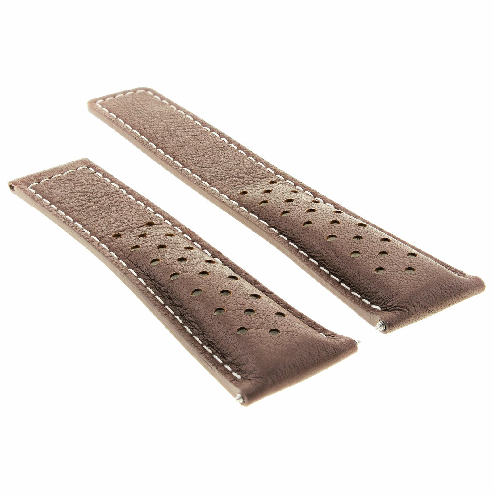 LEATHER BAND STRAP SMOOTH CLASP 19MM FOR TAG HEUER CARRERA CV2116 WATCH TAN WS