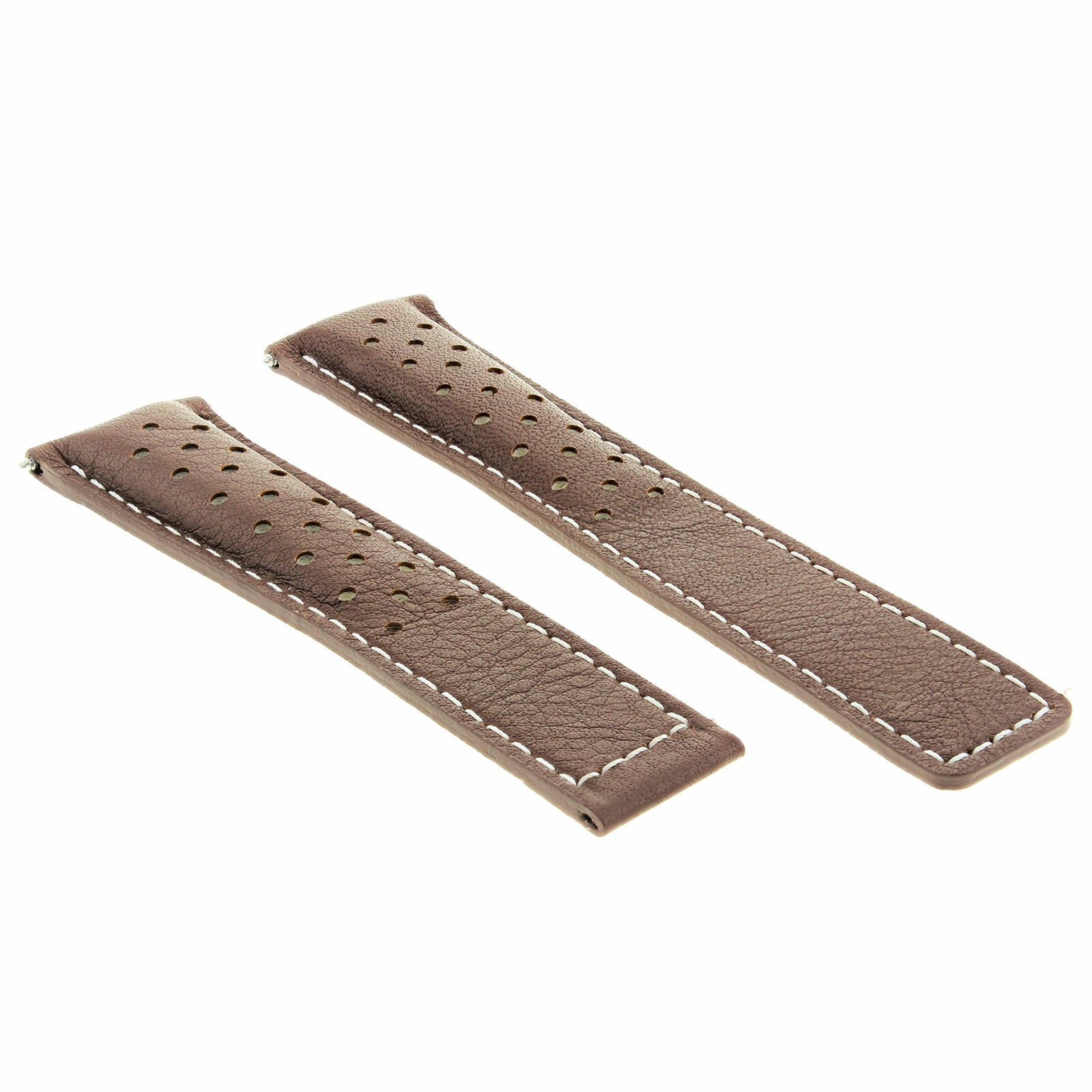 LEATHER BAND STRAP SMOOTH CLASP 19MM FOR TAG HEUER CARRERA CV2116 WATCH TAN WS