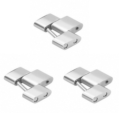 3 - 20MM ANGLE LINK FOR WATCH BAND 22MM BREITLING AIRWOLF SKYRACER A27362 SHINY