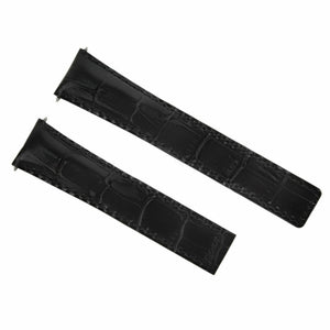 22MM Leather Watch Strap Band for Tag Heuer Carrera CV2A10 FC5037/39/40 Black