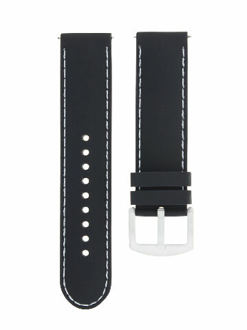 22MM RUBBER DIVER WATCH BAND STRAP FOR BULOVA ACCUTRON MARINESTAR 96C121 BLACK W