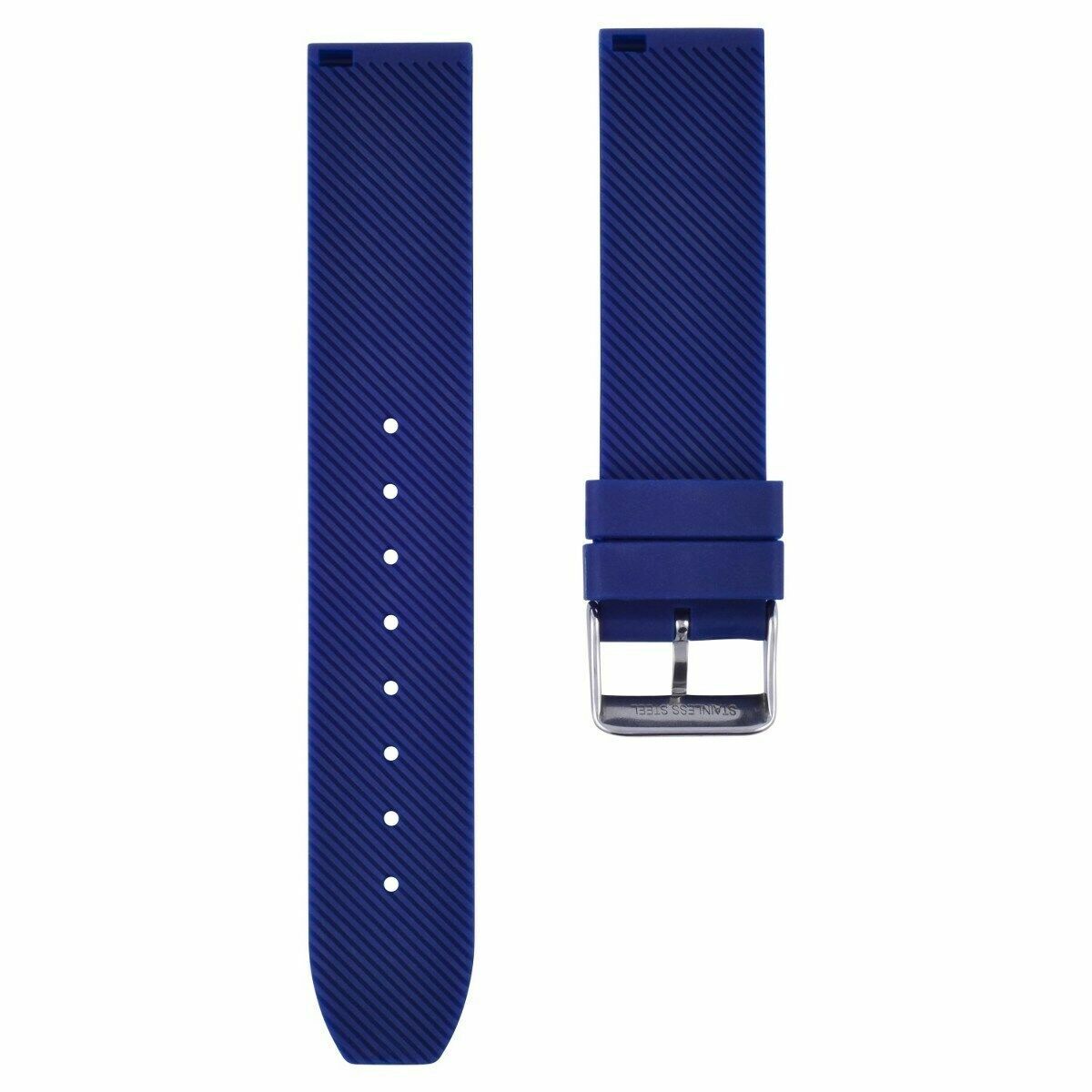 20MM SILICONE RUBBER DIVER BAND STRAP FOR TISSOT PRC200 PRS516 1852 RACING BLUE