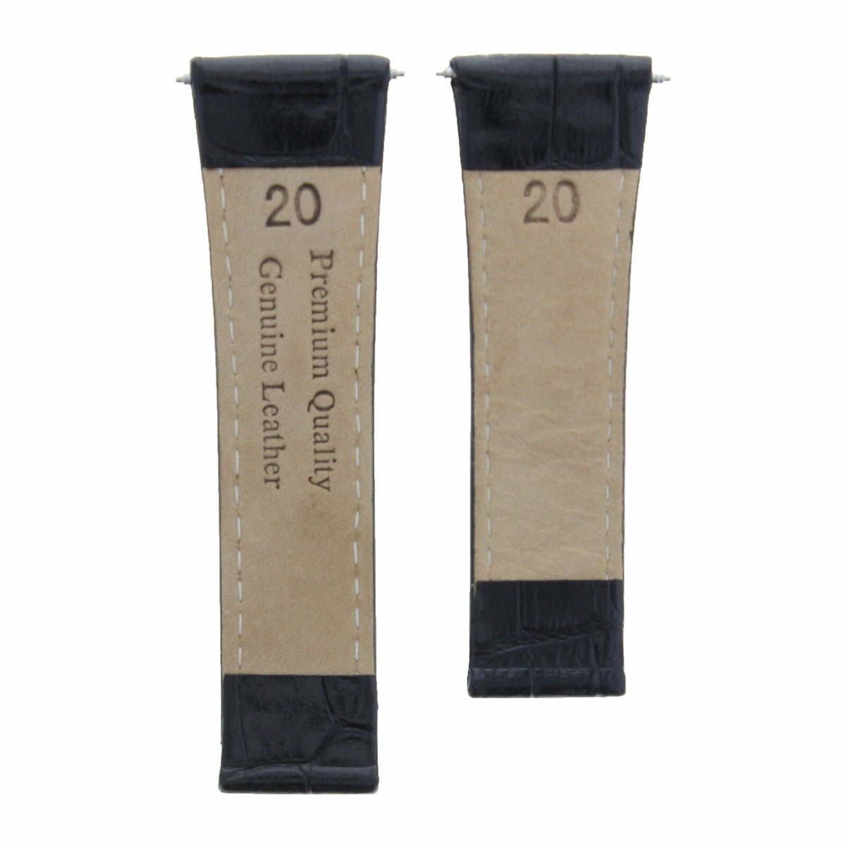 20MM LEATHER WATCH BAND STRAP FITS ALL ROLEX DAYTONA MODEL SHORT-MEDIUM ENDPIECE, Black Red Stitching (Regular), view 4