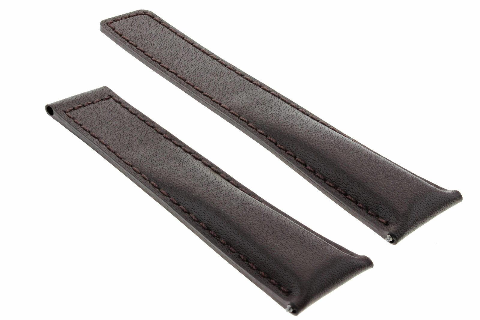 LEATHER BAND STRAP FOR DEPLOY CLASP 22/18MM TAG HEUER TARGA FLORIO BROWN PLAIN