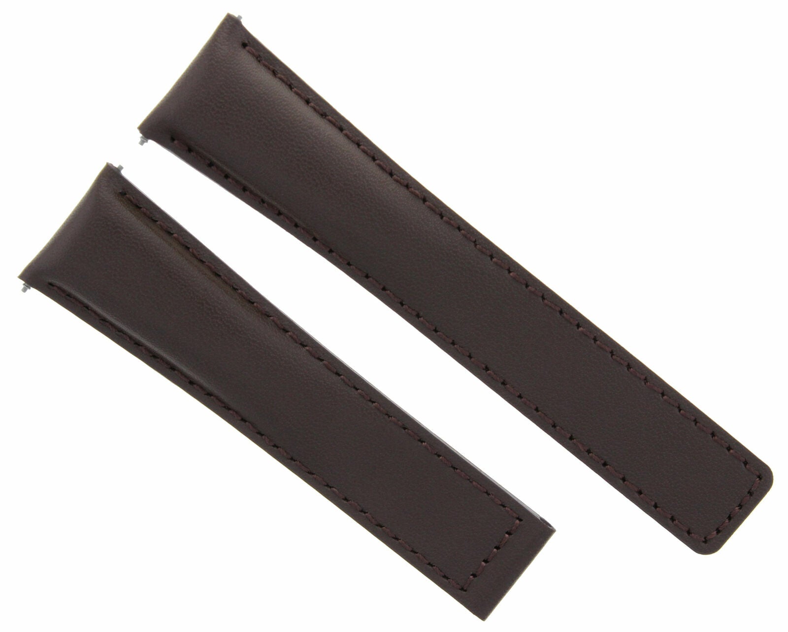 LEATHER BAND STRAP FOR DEPLOY CLASP 22/18MM TAG HEUER TARGA FLORIO BROWN PLAIN