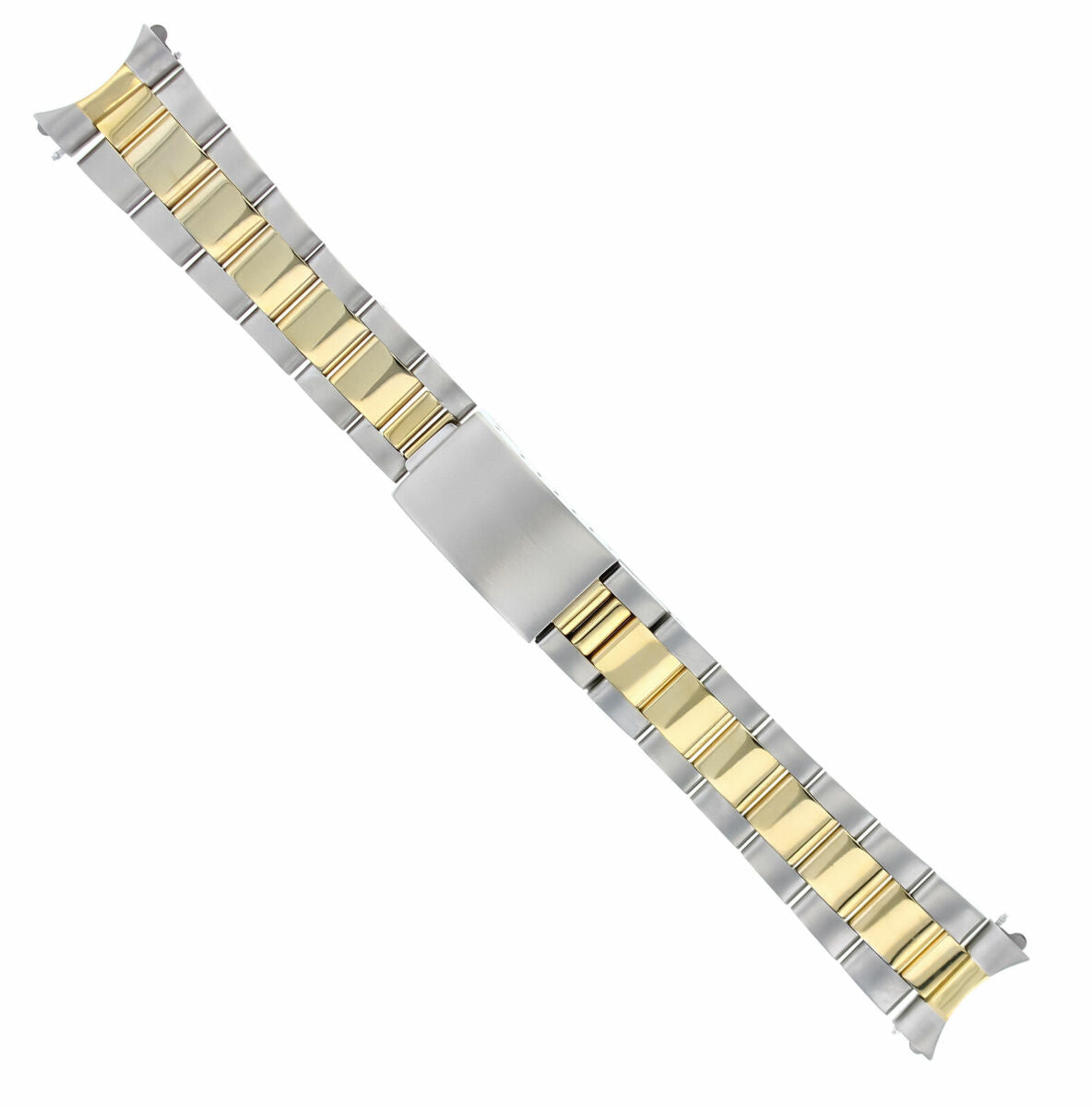 OYSTER WATCH BAND FOR ROLEX DATE AIRKING 5500 14000 14010 GOLD/SS TWO TONE 19MM