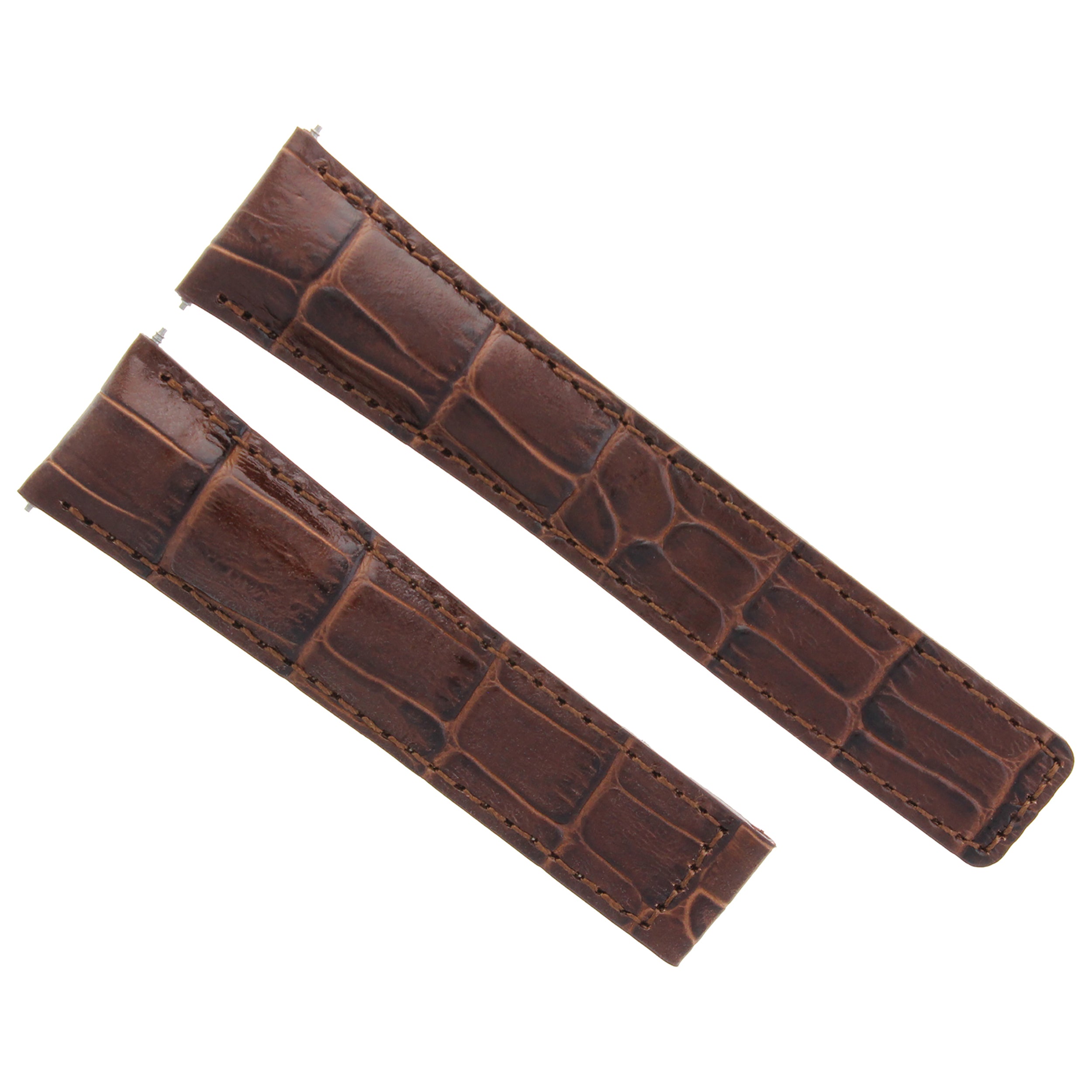 22MM LEATHER WATCH STRAP BAND DEPLOYMENT CLASP FOR TAG HEUER MONACO BROWN