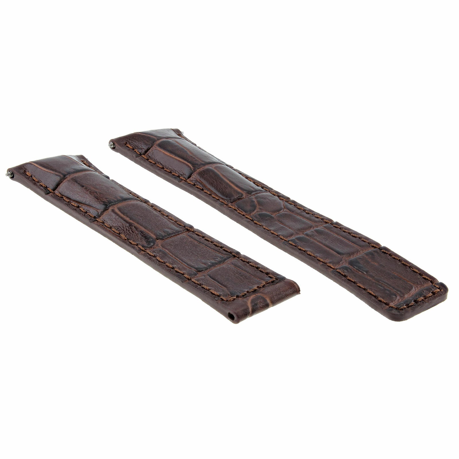 20MM LEATHER WATCH BAND STRAP FOR TAG HEUER CARRERA CALIBRE 6 DEPLOY CLASP BROWN