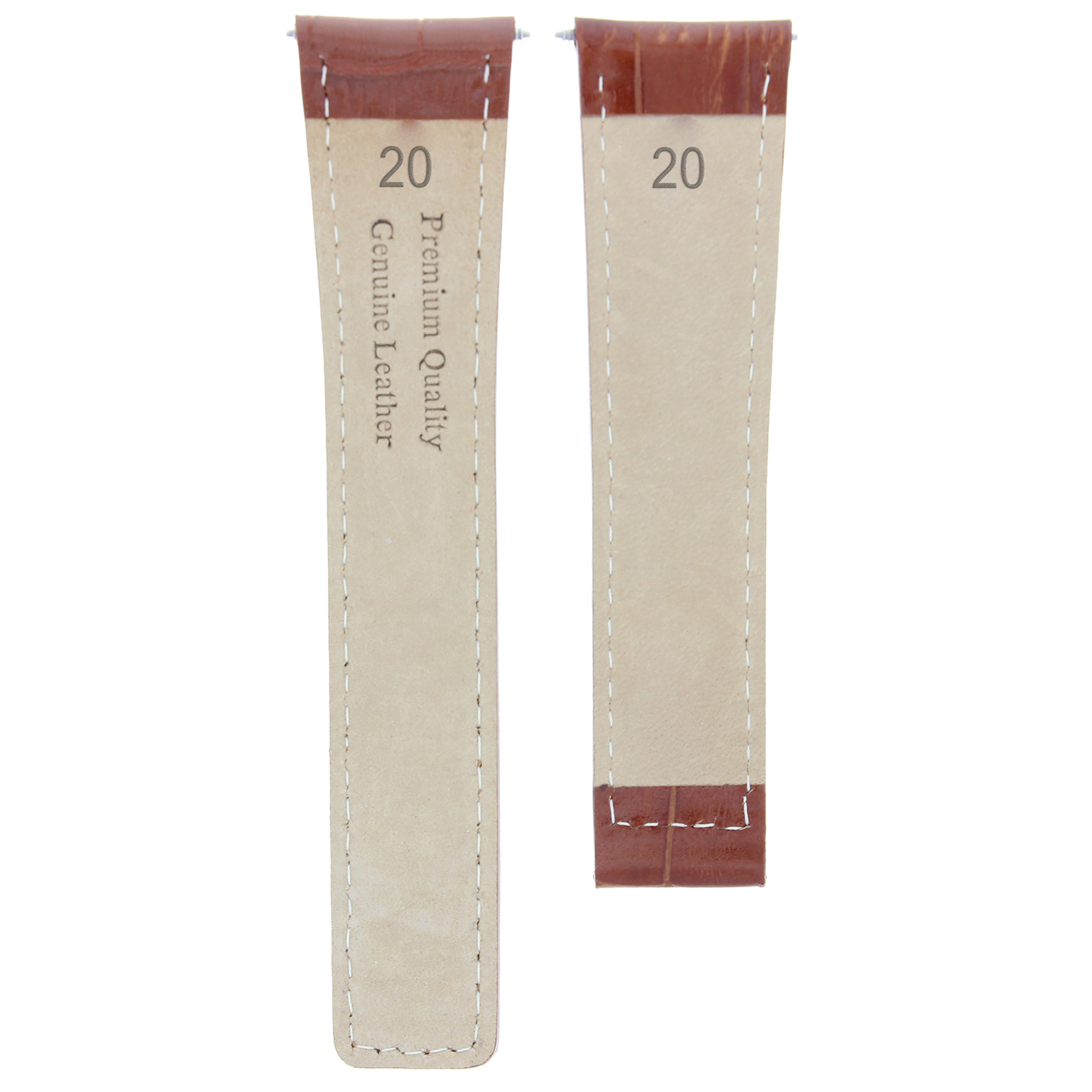 20MM LEATHER WATCH BAND STRAP BRACELET FOR TAG HEUER CARRERA CALIBRE BROWN WS