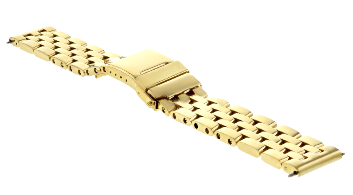 20MM WATCH BAND BRACELET FOR BREITLING PILOT BENTLEY NAVITIMER WATCH 5 LINK GOLD