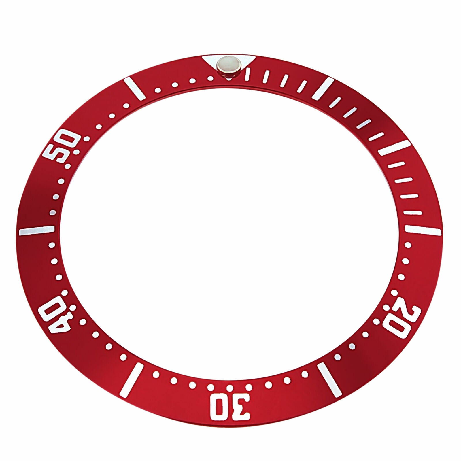 BEZEL INSERT FOR 36MM OMEGA SEAMASTER MIDSIZE AUTOMATIC UNISEX WATCH  RED TOP QY