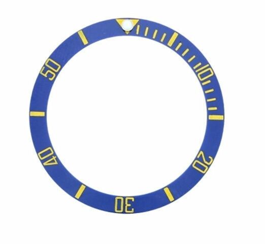 NEW BEZEL INSERT CERAMIC FOR ROLEX SUBMARINER 16610LN,16613V SAPPHIRE BLUE GF