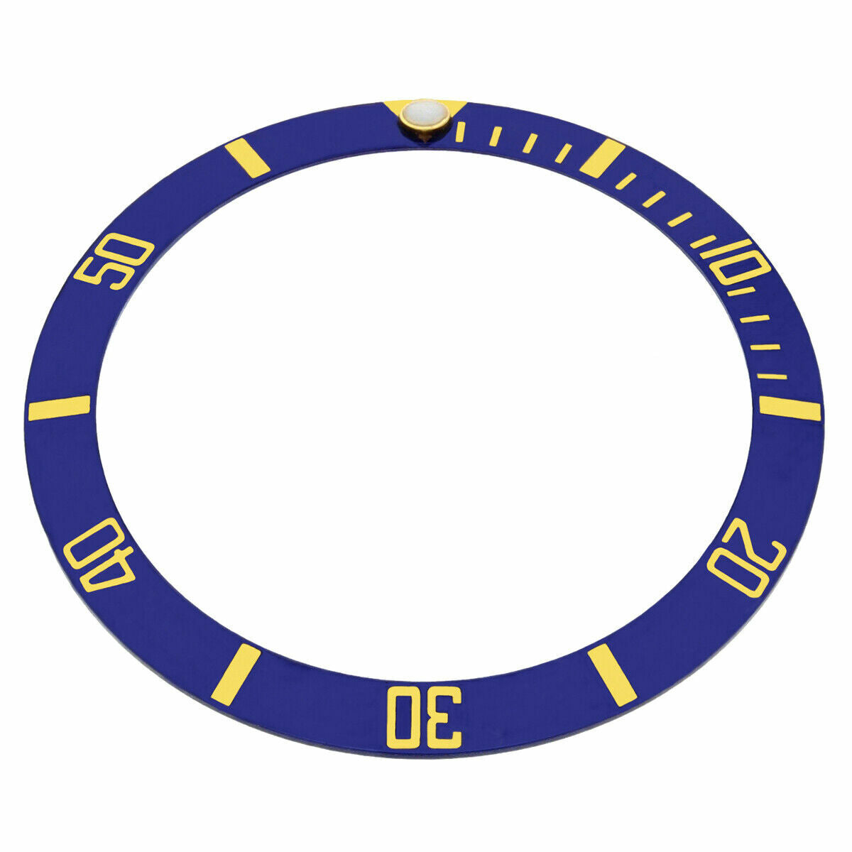 BEZEL INSERT ALUMINUM FOR ROLEX SUBMARINER  BLUE GOLD FONT 16803-2 16800 16818