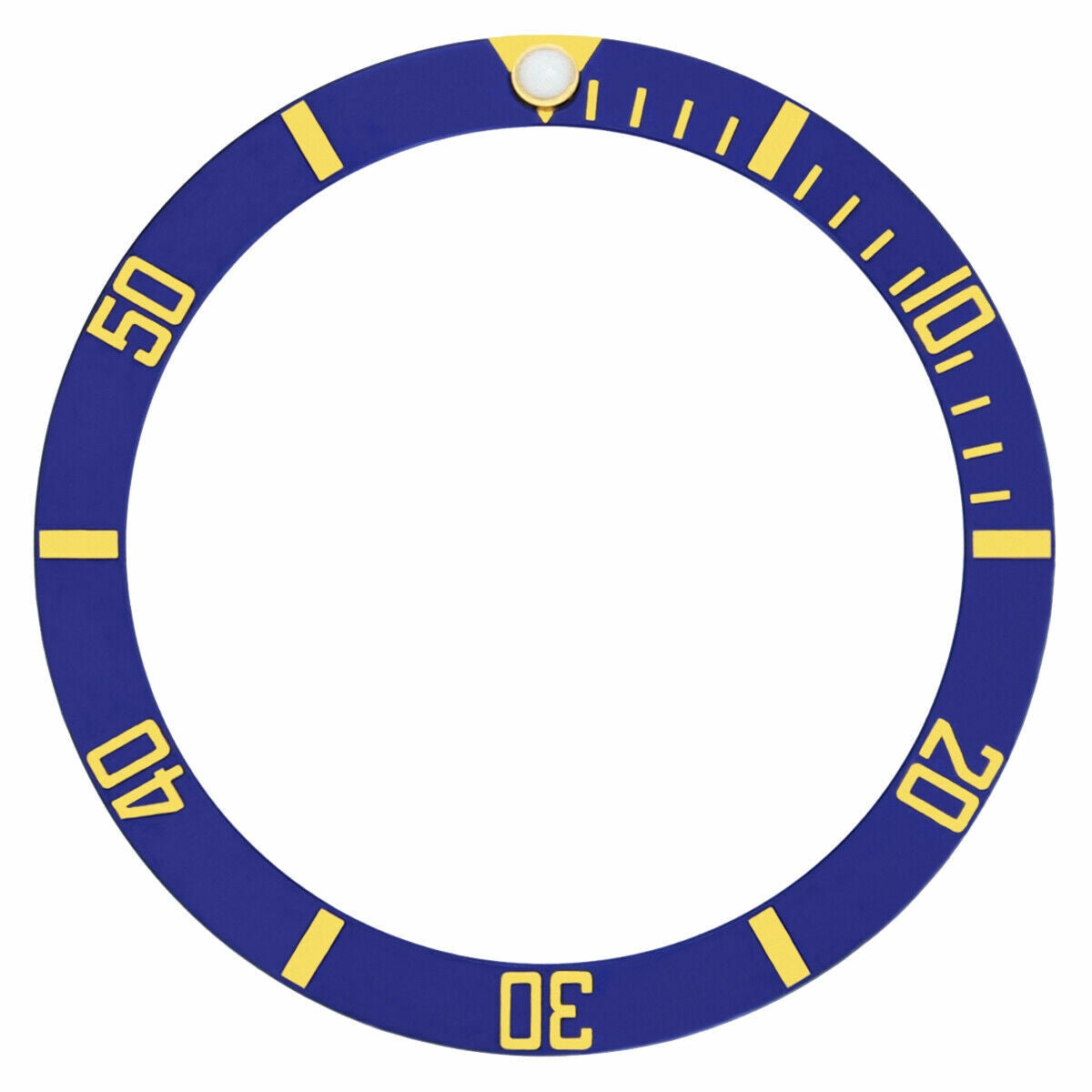 BEZEL INSERT ALUMINUM FOR ROLEX SUBMARINER  BLUE GOLD FONT 16803-2 16800 16818