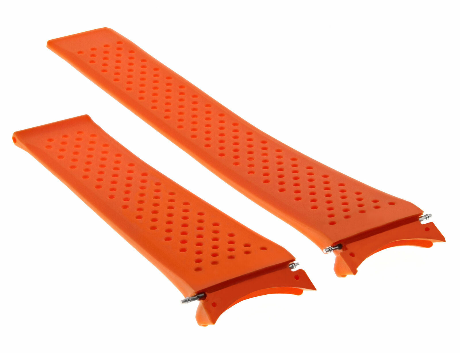 22MM RUBBER STRAP FOR TAG HEUER CARRERA CALIBRE 36 FT6016 WATCH CLASP ORANGE