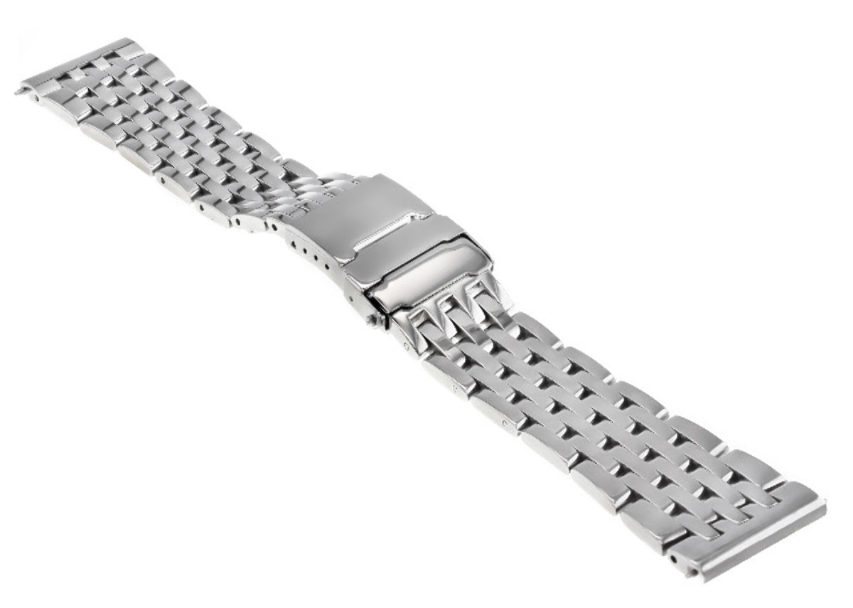 24MM PILOT WATCH BAND BRACELET FOR BREITLING A24322 7 LINK NAVITIMER POLISH RD