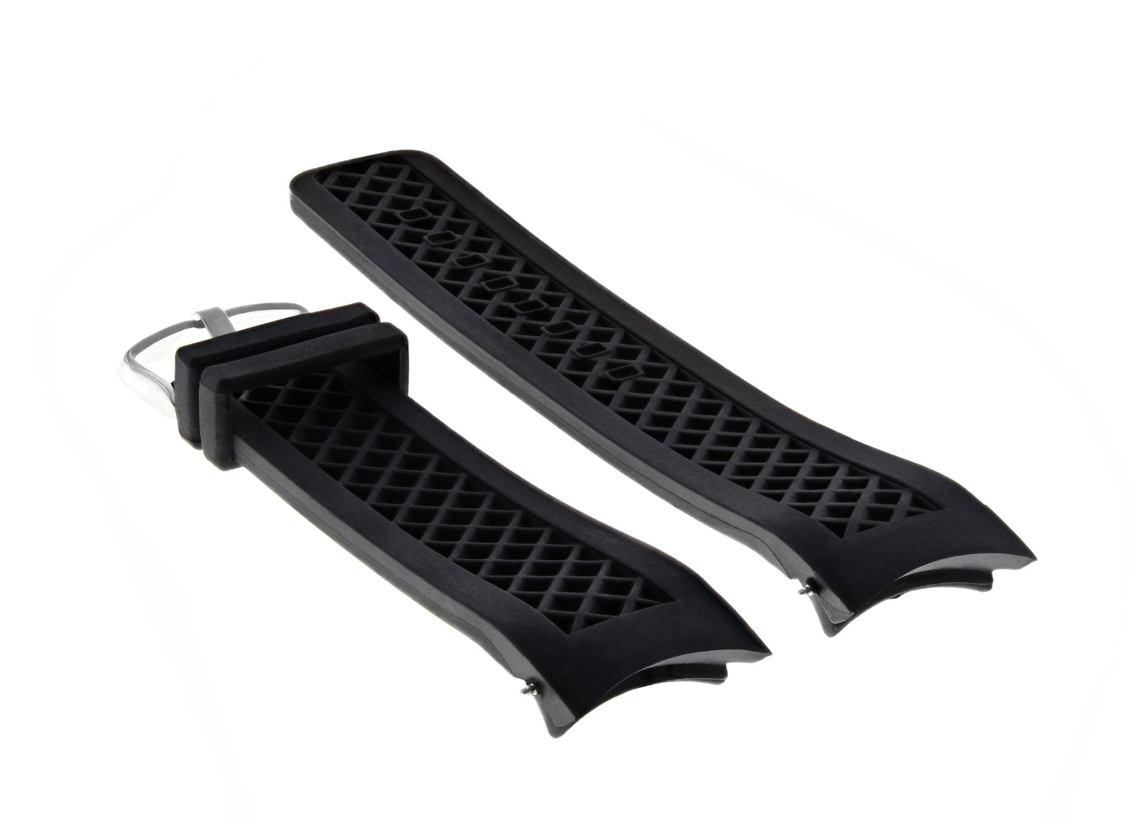 24MM SILICONE RUBBER DIVER WATCH BAND STRAP FIT IWC PILOT PORTUGUESE BLACK