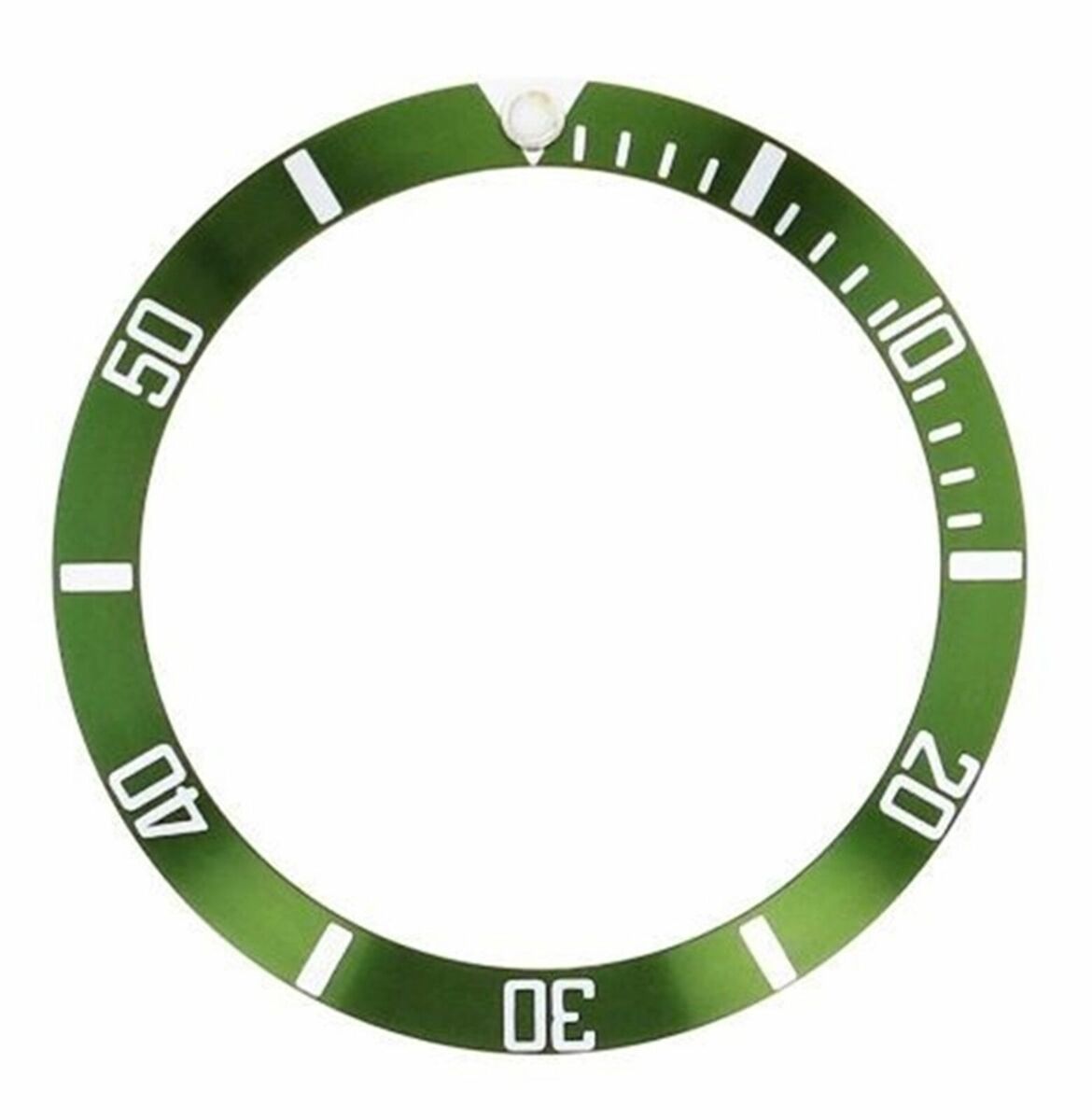 BEZEL INSERT FOR 44MM ALPHA SUBMARINER DIVER AUTOMATIC GREEN WATCH