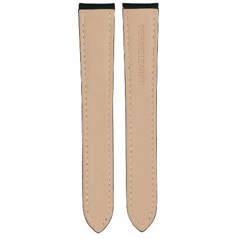 20/18MM LEATHER WATCH BAND STRAP FIT FOR CARTIER TANK RONDE SOLO WATCH BLACK