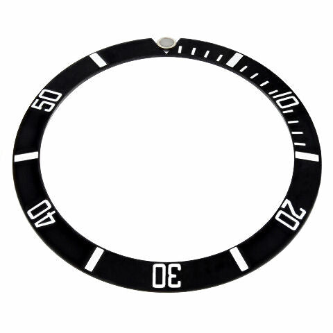 BEZEL INSERT FOR SEIKO SKX031 SKX033 J+K 7S26-0040 - 100M WATCH BLACK
