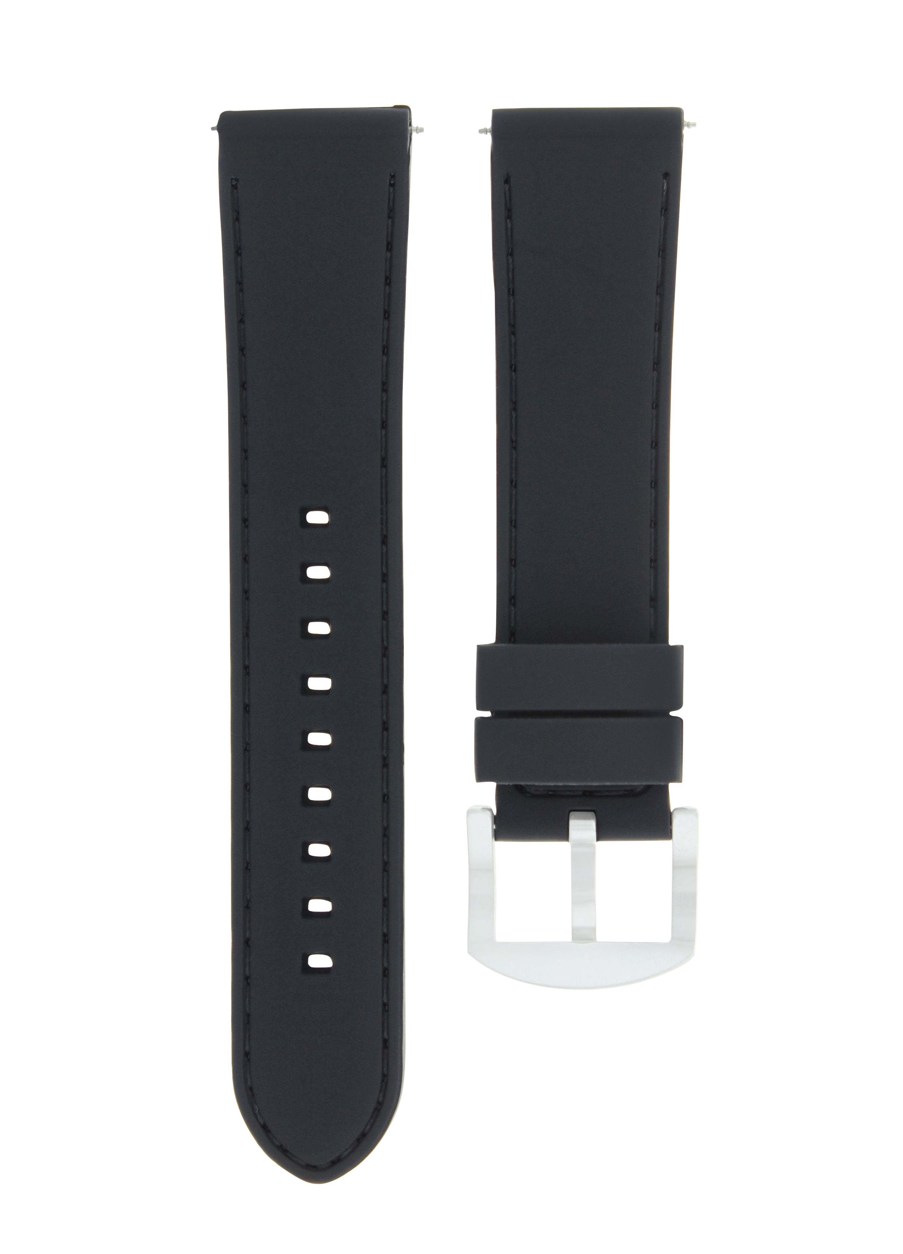 20MM SILICONE RUBBER DIVER WATCH STRAP BAND FOR ORIS WATCH SIXTY FIVE 65 BLACK