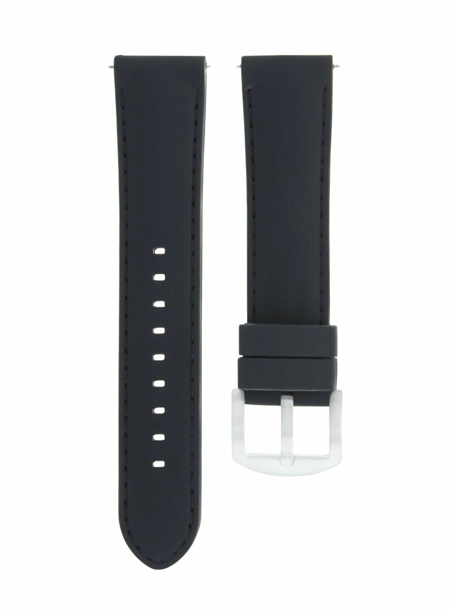 22MM RUBBER DIVER WATCH STRAP BAND FOR ORIS BC4 BC3 735-7641-4164RS WATCH BLACK