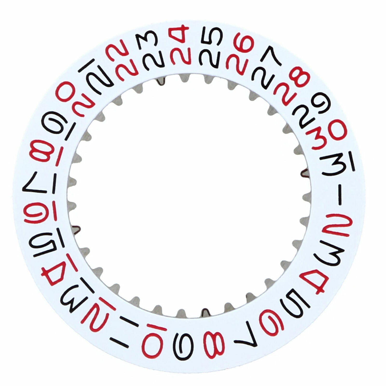 DATE DISC FOR VINTAGE ROLEX GMT ROULETTE 6534 6535 6537 6542 6646 WHITE/RED/BLK