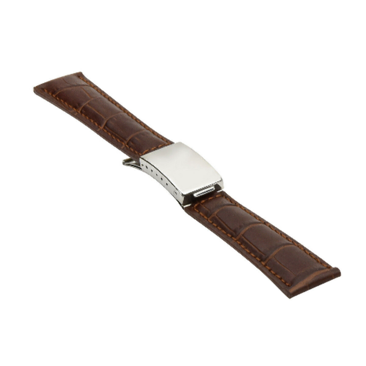 20MM LEATHER WATCH STRAP BAND FOR ROLEX DATEJUST CELLINI REGULAR CLASP BROWN