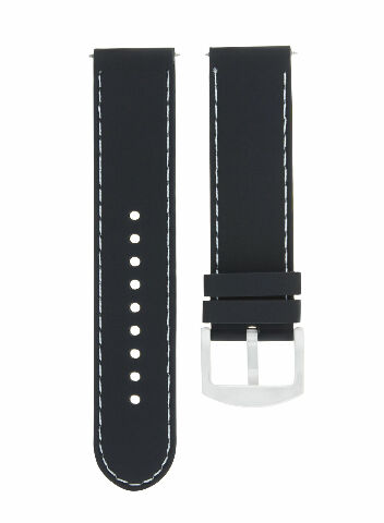 22MM RUBBER DIVER STRAP FOR 45MM 45.5MM OMEGA SEAMASTER PLANET OCEAN BLACK WS