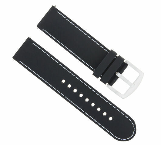 22MM RUBBER DIVER STRAP FOR 45MM 45.5MM OMEGA SEAMASTER PLANET OCEAN BLACK WS
