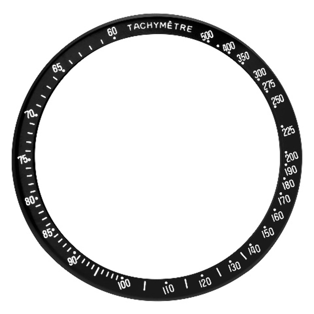 BEZEL INSERT FOR OMEGA SPEEDMASTER TACHYMETRE 3510.50, 3810.50 , 175.032 BLACK