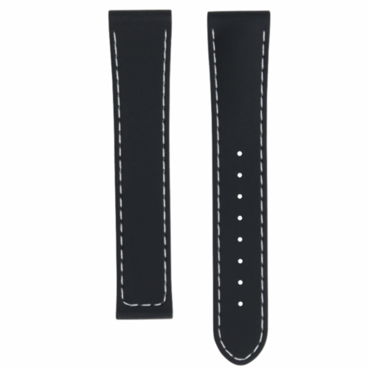 20MM RUBBER BAND STRAP DEPLOYMENT BUCKLE CLASP FOR OMEGA SEAMASTER BLACK WS