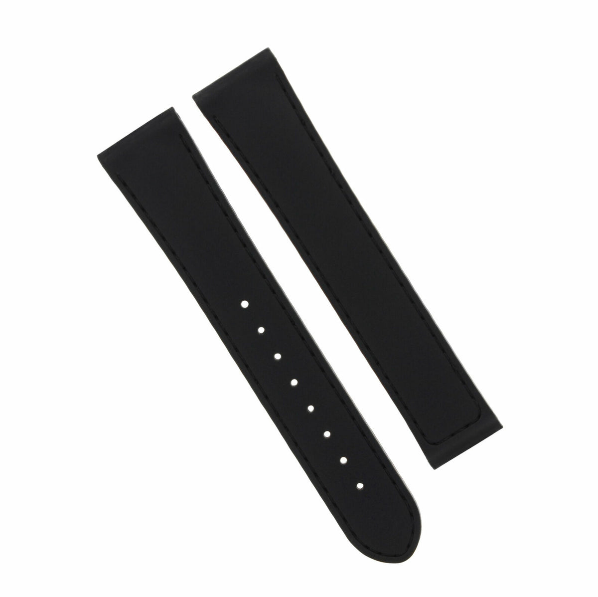 20MM Rubber Watch Band Strap for 41MM Omega Seamaster Planet Ocean Speedmaster - No Buckle
