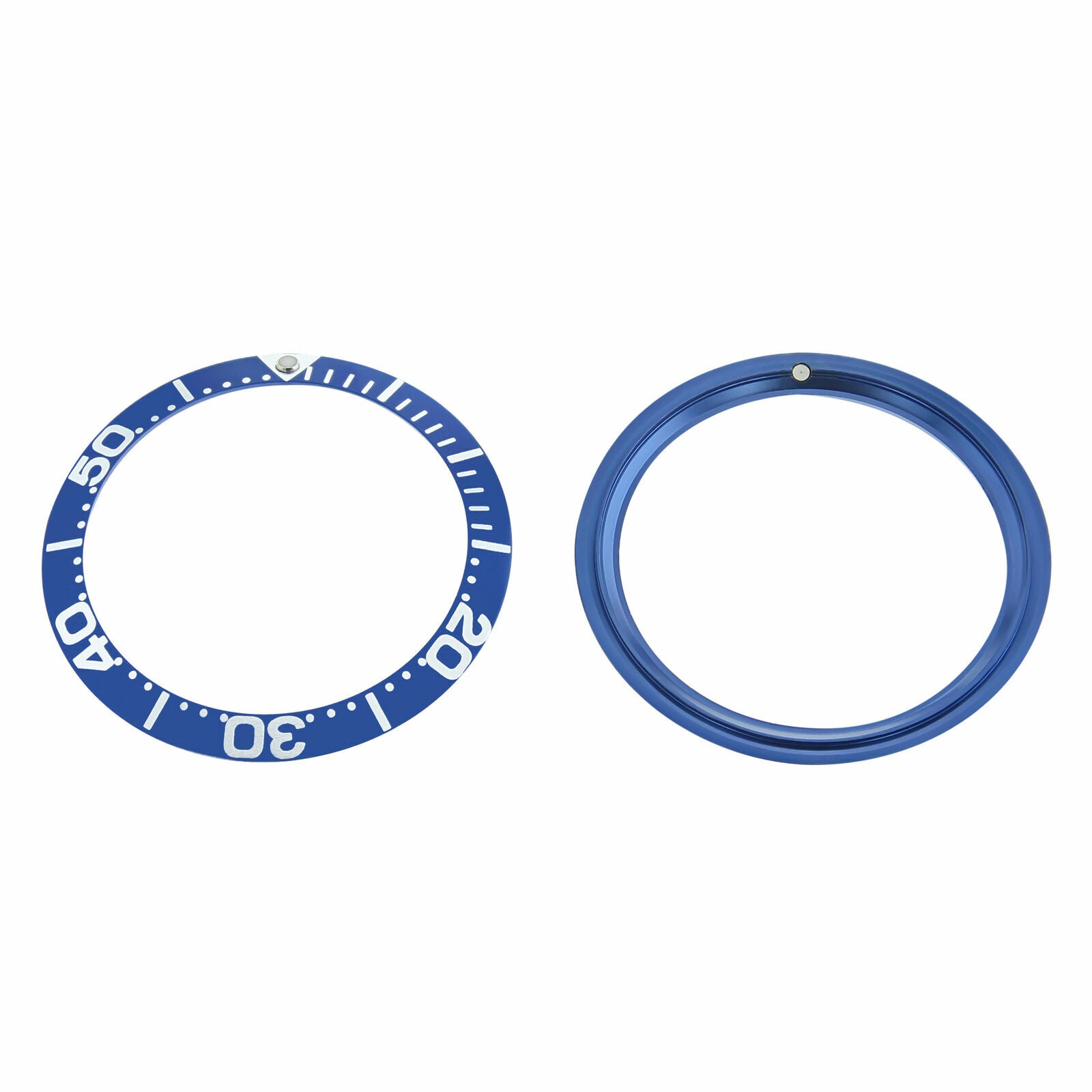 EZ SNAP IN BEZEL INSERT FOR OMEGA SEAMASTER WATCH BLUE LARGE NUMBERS TOP QUALITY