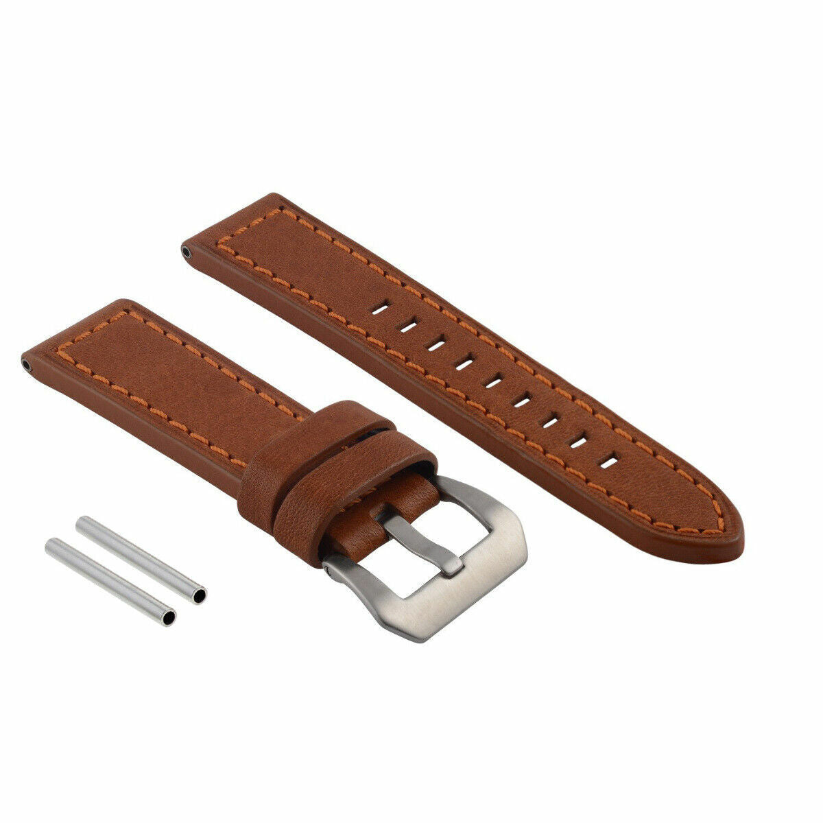 24MM COW LEATHER WATCH BAND STRAP FOR LUM TEC WATCH TAN TOP QUALITY