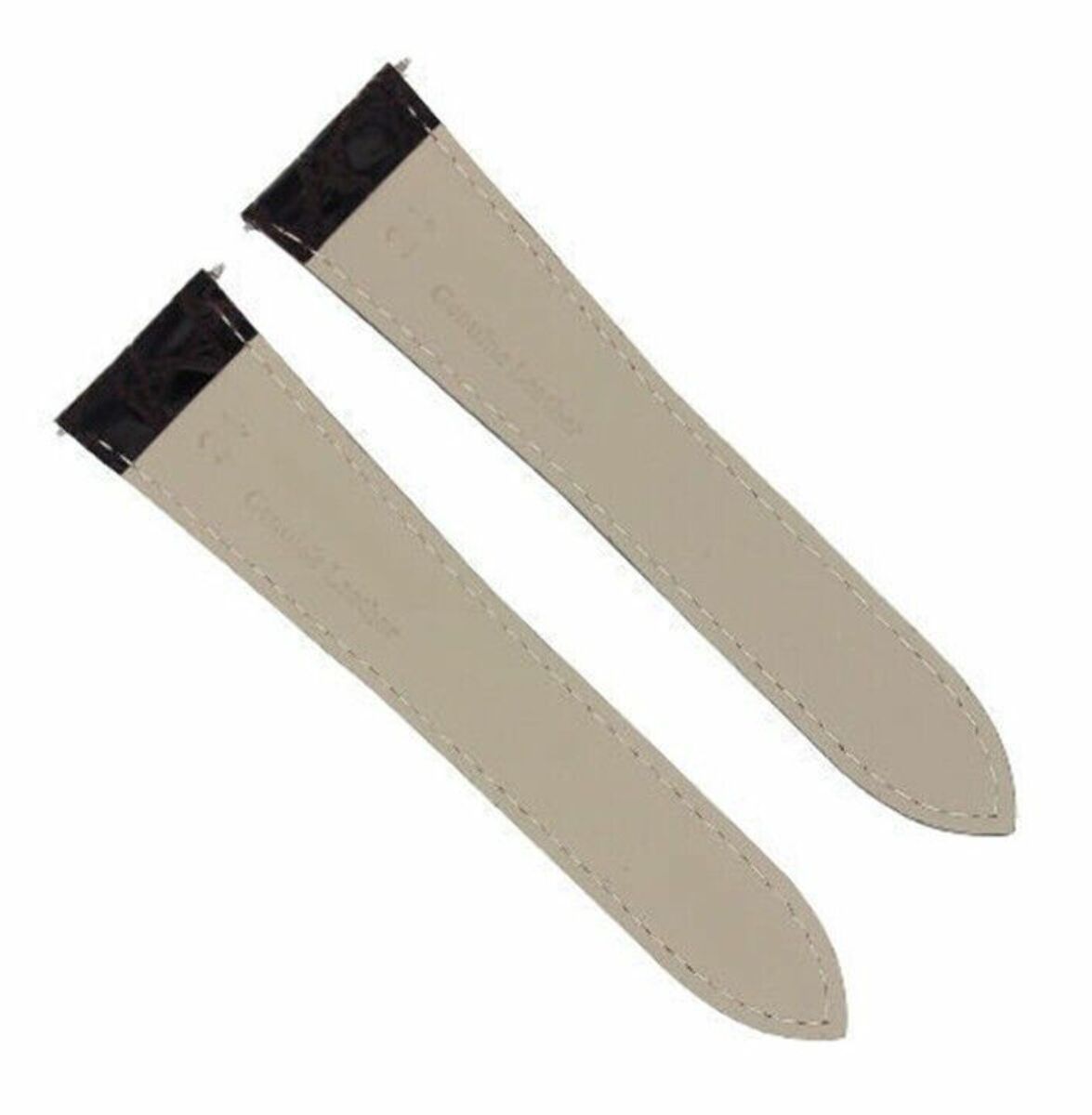 24MM GENUINE LEATHER STRAP ALLIGATOR GRAIN BAND FOR CALIBRE DE CARTIER BROWN