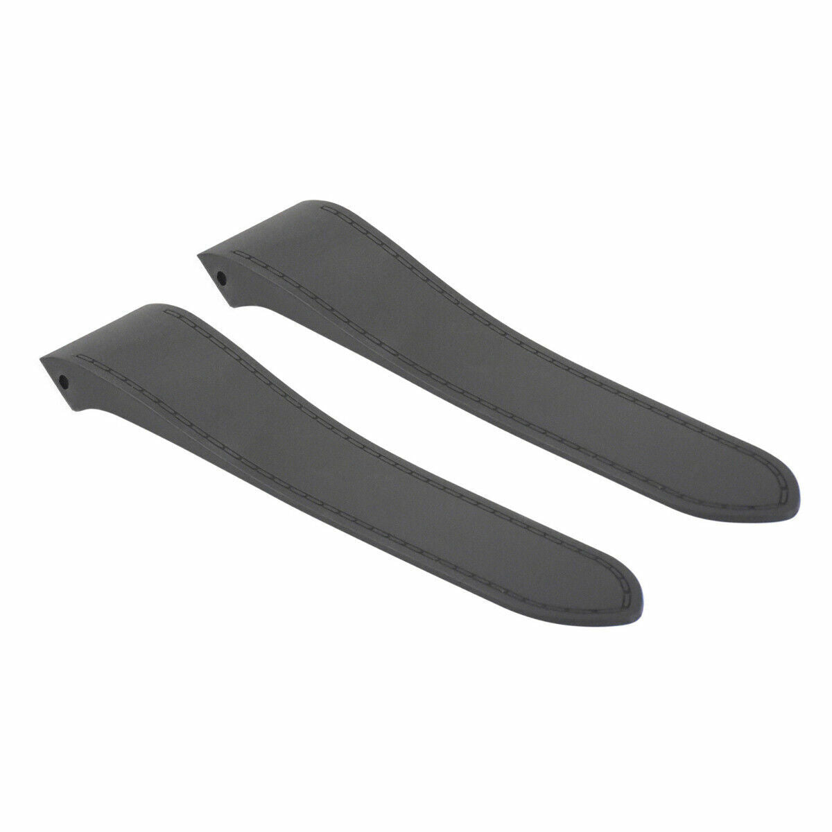 24.5MM RUBBER WATCH BAND STRAP FOR (FITS) CARTIER SANTOS 100XL CHRONOGRAPH BLACK