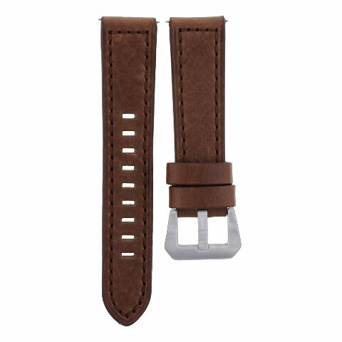 20MM BUFFALO LEATHER WATCH BAND STRAP FOR BREITLING  PILOT BENTLEY ABYSS D/BROWN