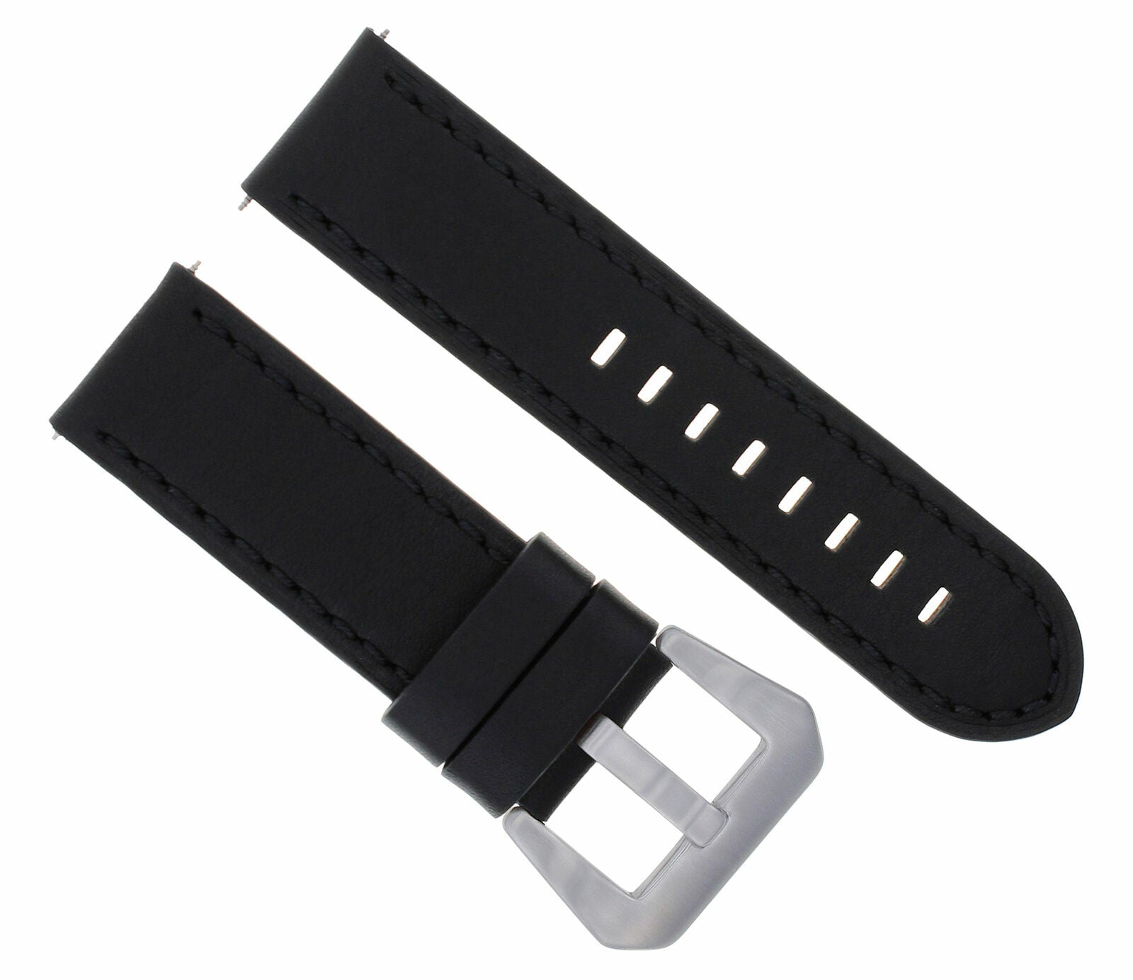 24MM LEATHER WATCH BAND STRAP FOR BREITLING NAVITIMER CHRONOMAT BENTLEY BLACK