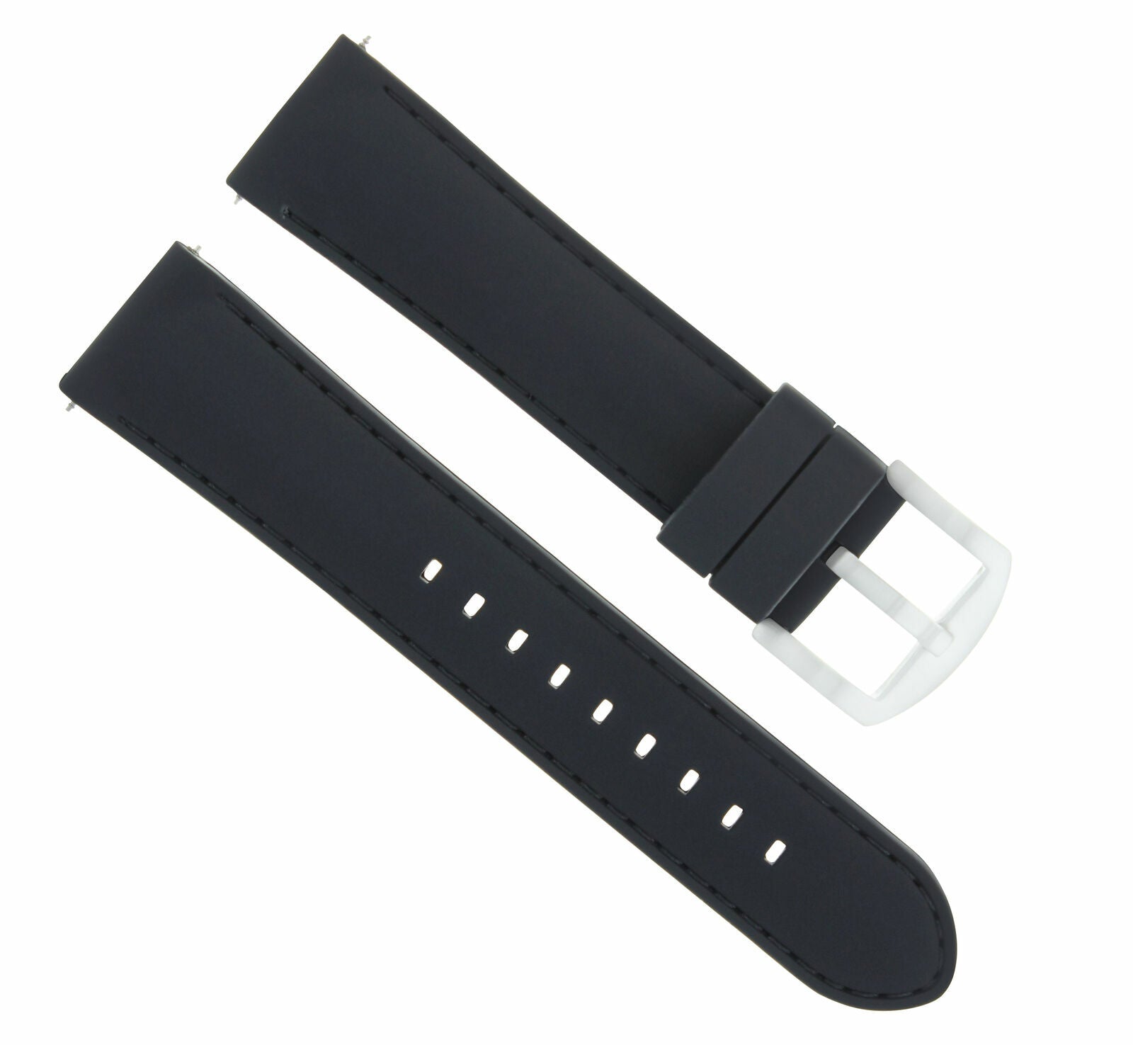 22MM RUBBER WATCH BAND STRAP FOR BULOVA 96C121 MARINE STAR CHRONOGRAPH BLACK