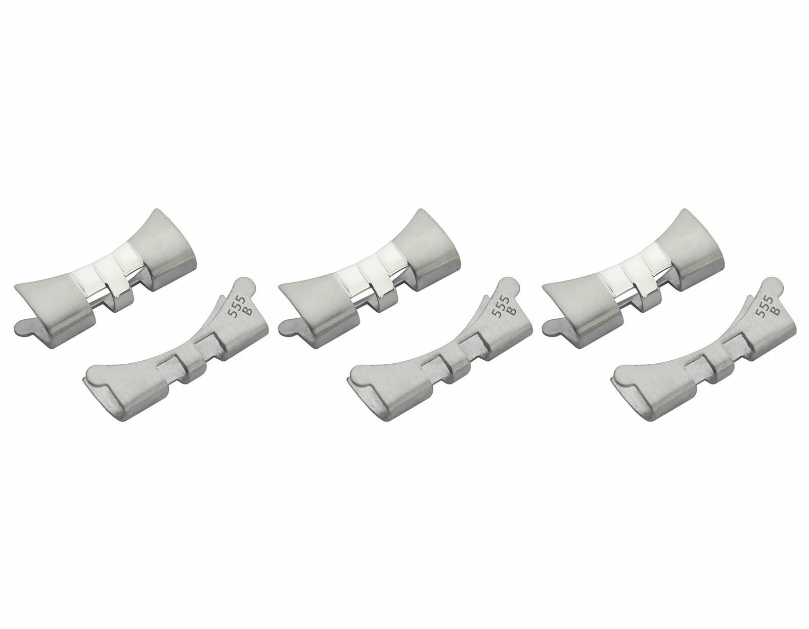 3 SET 555B END PIECE FOR 62510 JUBILEE BAND ROLEX WATCH 20MM FIT FAT SPRING BAR