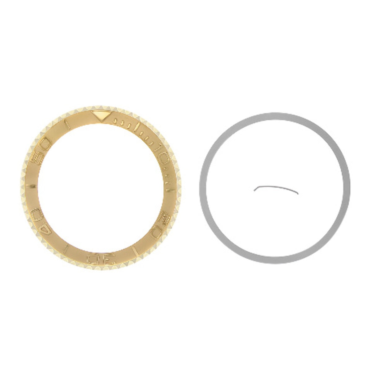 GOLD BEZEL INSERT COMPLETE FOR YACHTMASTER 16800, 16803, 16608, 16610, 16613