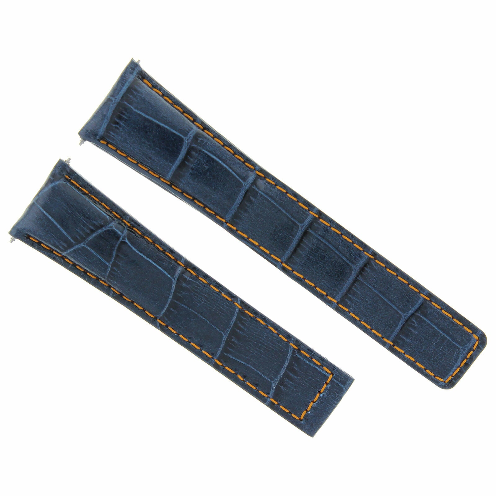 22MM LEATHER BAND STRAP  FOR TAG HEUER CARRERA CALIBRE 1887 SPACEX WATCH BLUE OS